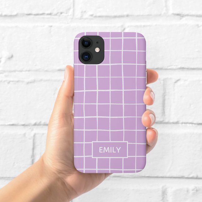 Purple Grid Phone Case (Creator Uploaded)