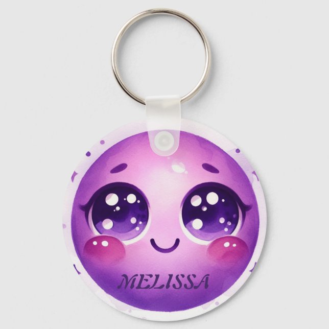Purple grimace keychain (Front)