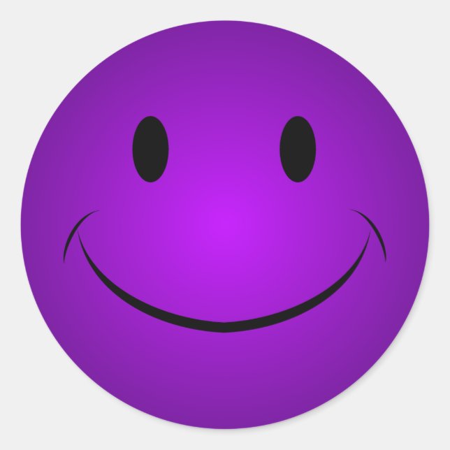 Purple Grinning Face Sticker (Front)