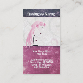 purple grunge beauty business card