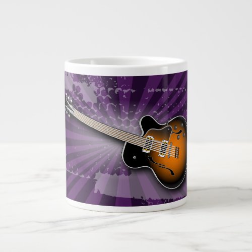 Purple Grunge Burst Guitar Specialty Mug