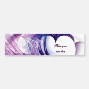 Purple Grunge Heart Bumper Sticker