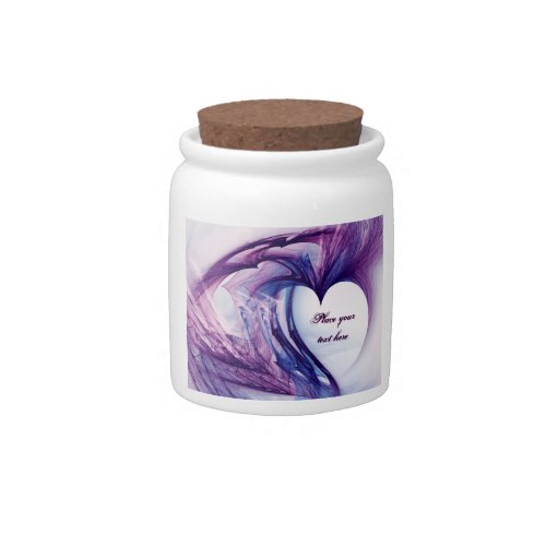 Purple Grunge Heart Candy Jar