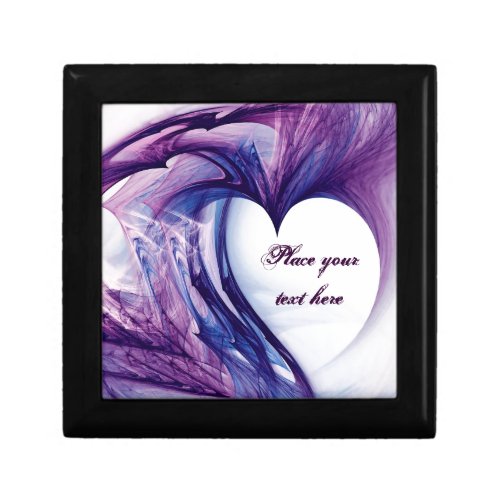 Purple Grunge Heart Gift Box