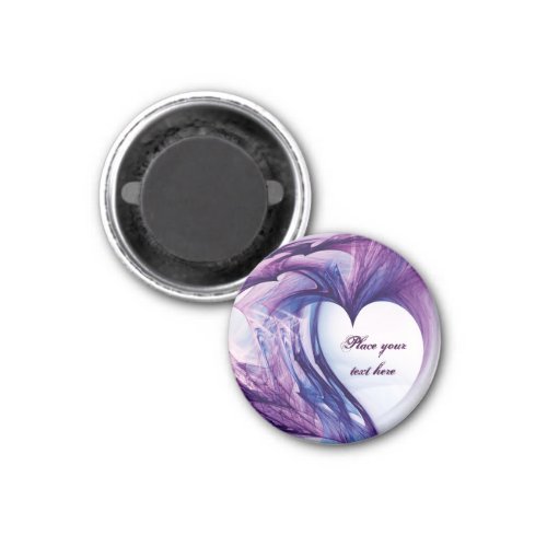 Purple Grunge Heart Magnet