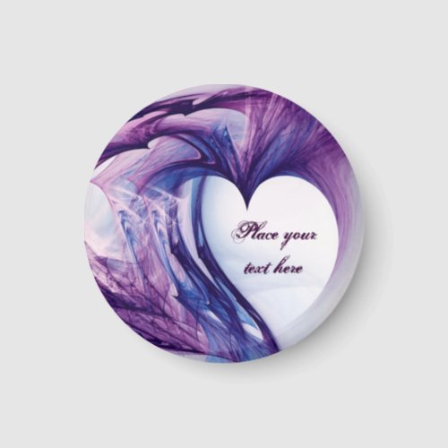 Purple Grunge Heart Magnet