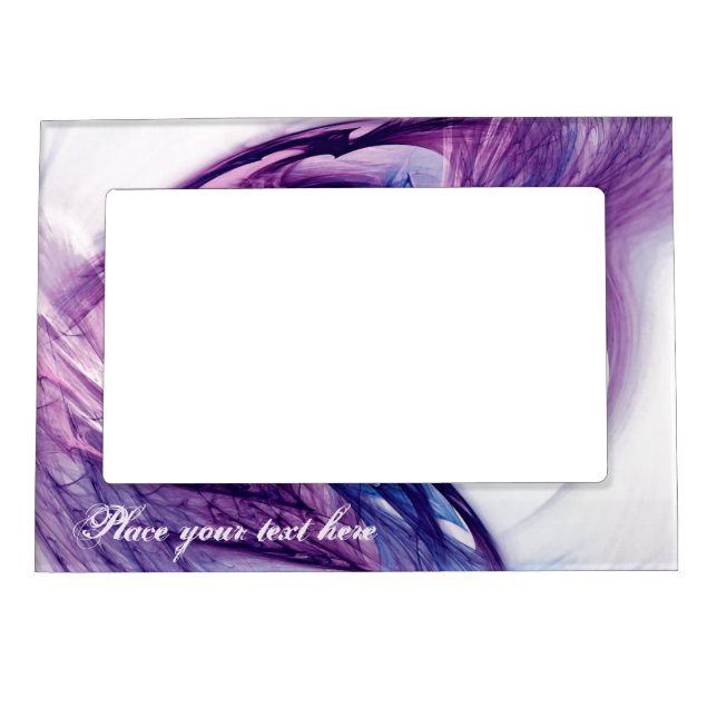 Purple Grunge Heart Magnetic Picture Frame (Front)