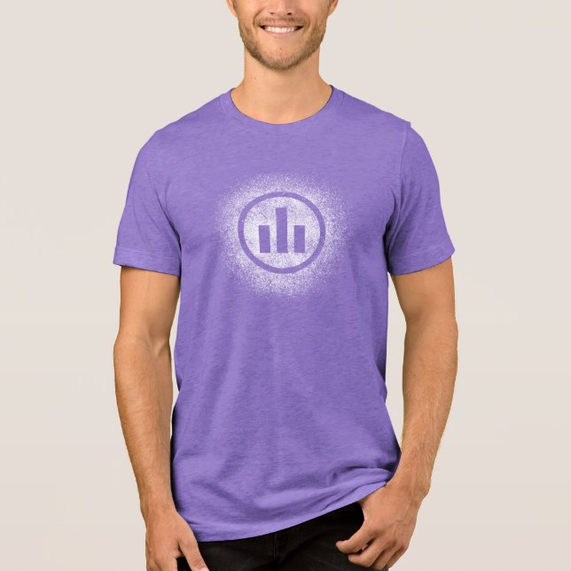 Purple Grunge Independent Center Logo T-Shirt Tri-Blend Shirt (Front)