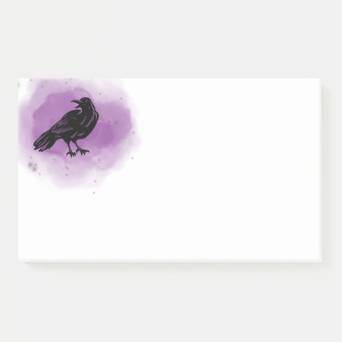 Purple Grunge Raven Post_it Notes