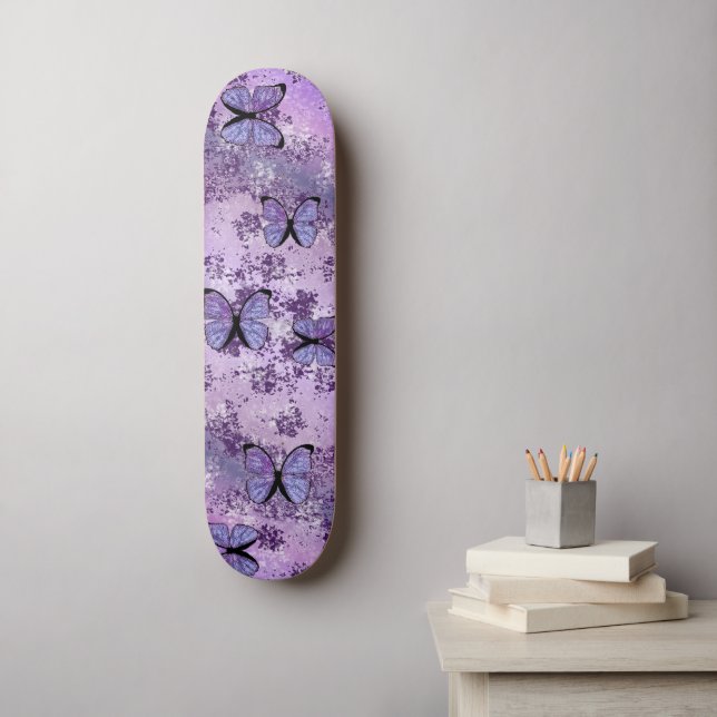 Purple Grunge Skateboard (Wall Art)