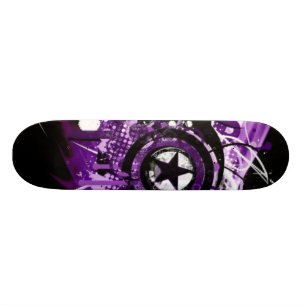 Purple grunge star skateboard