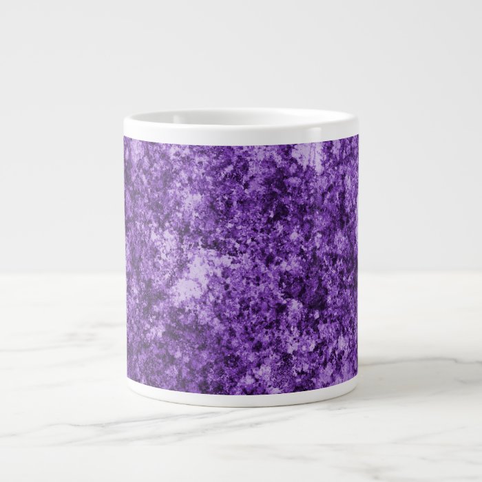 Purple Grungy Abstract Design Extra Large Mugs