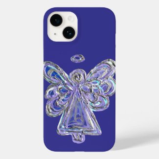 Purple Guardian Angel Art Custom iPhone Case