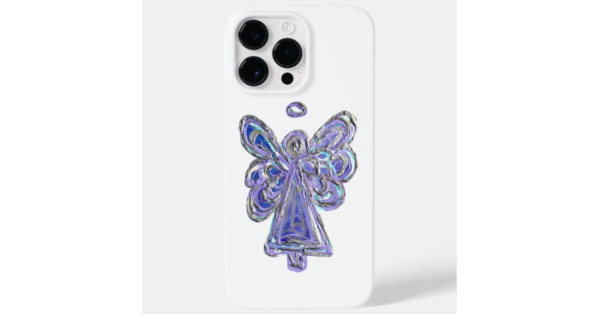 Purple Guardian Angel Art Custom iPhone Case | Zazzle
