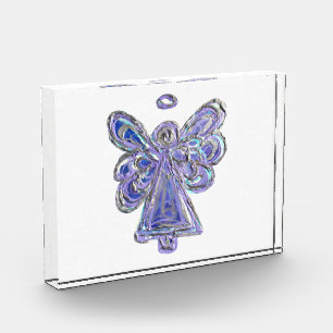 Purple Guardian Angel Art Paperweight Award
