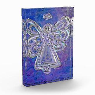 Purple Guardian Angel Art Paperweight Award