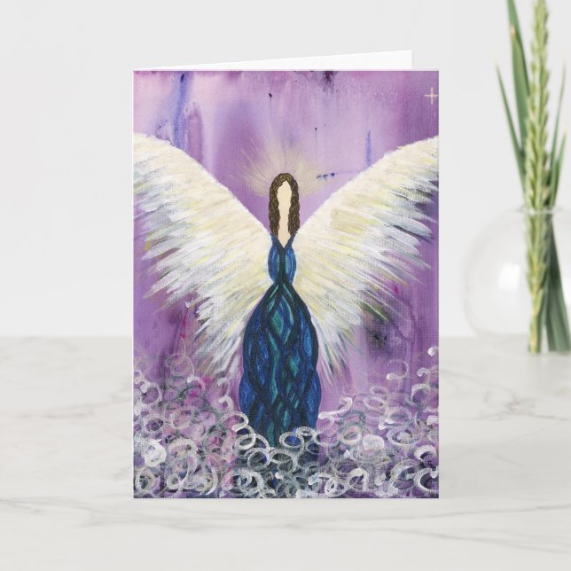 Purple Guardian Angel Card (Front)