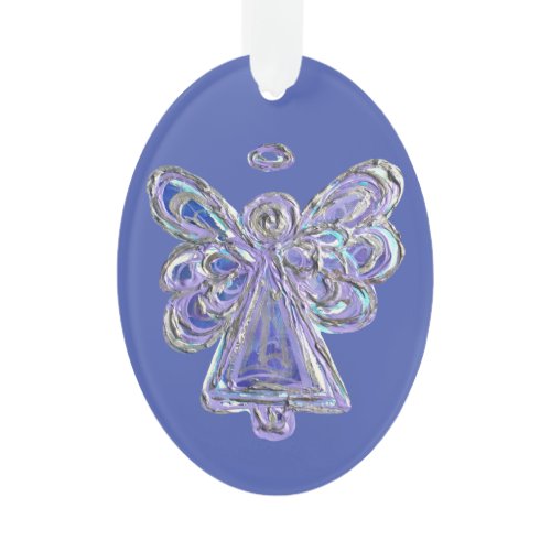 Purple Guardian Angel Christmas Pendant Ornament