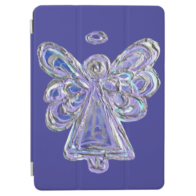 Purple Guardian Angel Custom Electronics iPad Case (Front)