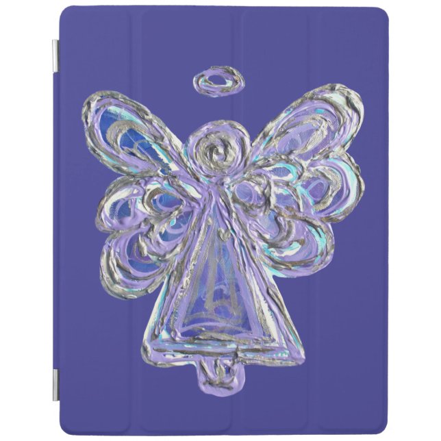 Purple Guardian Angel Custom Electronics iPad Case (Front)