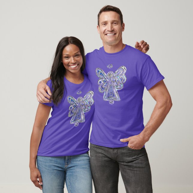 Purple Guardian Angel Custom Holiday Art Shirt (Unisex)