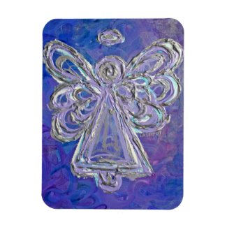Purple Guardian Angel Custom Magnet Art Painting