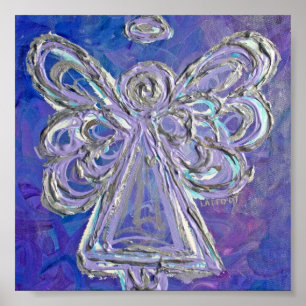 Purple Guardian Angel Poster Art Prints