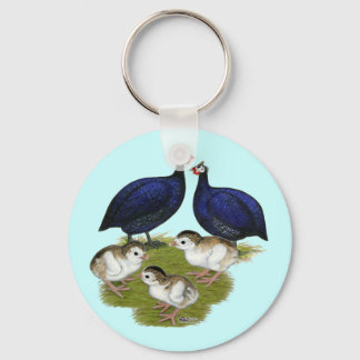 Purple Guinea Family Keychain