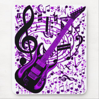Purple Guitar_ Mouse Pad