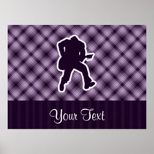 Purple Guitarist Poster