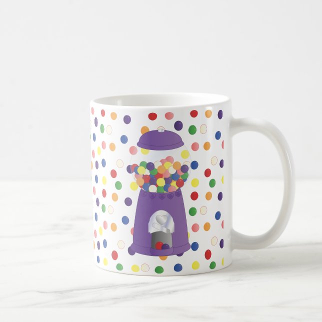 Purple Gumball Machine Coffee Mug (Right)