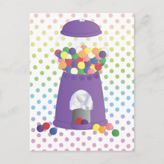 Purple Gumball Machine Postcard