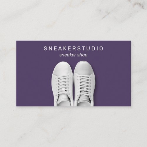Purple Gym Walking Trekking Sport Sneaker Shoes Business Card
