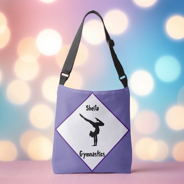 Purple Gymnastics Personalized     Crossbody Bag (Creator Uploaded)