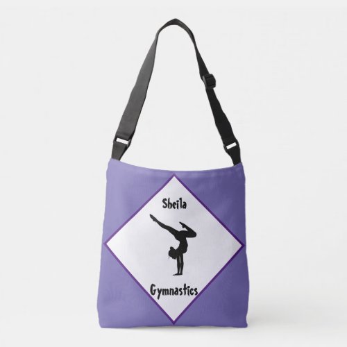 Purple Gymnastics Personalized     Crossbody Bag