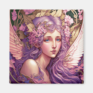 Purple Hair Fairy Angel Fantasy Art Magnet