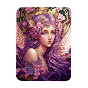 Purple Hair Fairy Angel Fantasy Art Magnet