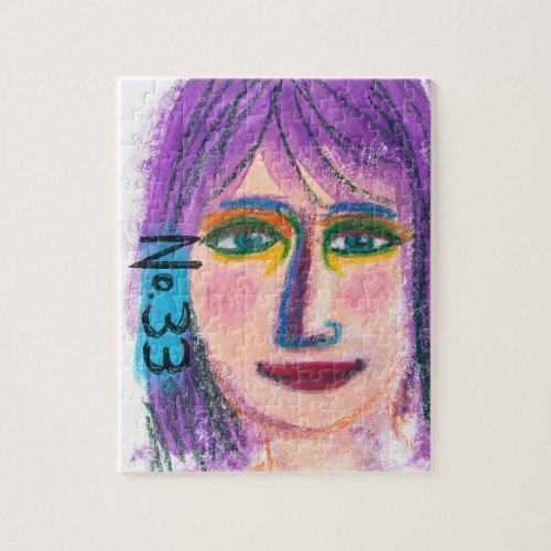 Purple Hair Girl 33 Jigsaw Puzzle