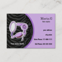 Purple Hair Salon businesscards Appointment Card