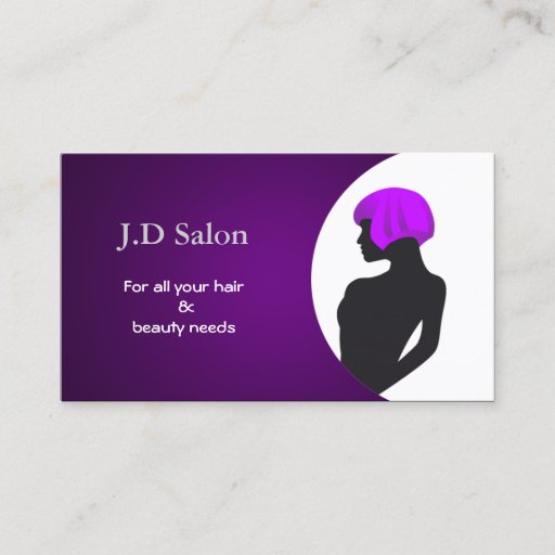 Customizable purple Hair Salon businesscards Business Card Template