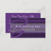 Purple Hair Salon Stylist Beautician Business Card (Front/Back)
