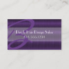 Purple Hair Salon Stylist Beautician Business Card