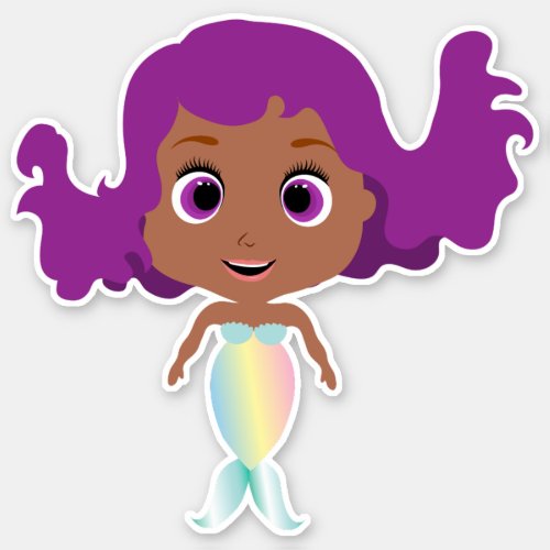 Purple Haired Dark Skin Mermaid