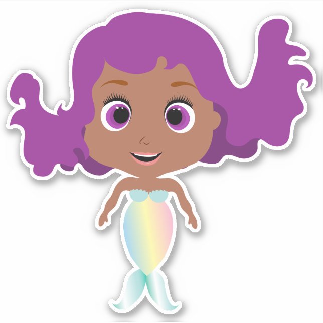 Purple Haired Dark Skin Mermaid (Front)
