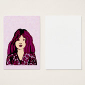 Purple haired woman (Front & Back)