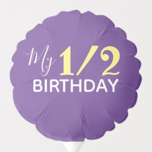 Purple Half Birthday Balloon