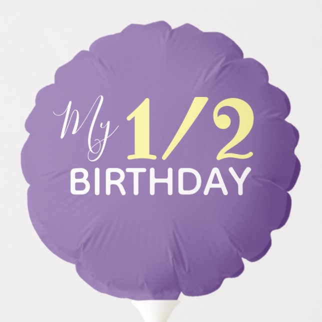 Purple Half Birthday Balloon (Back)