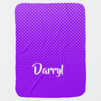 Purple halftone pattern baby blanket