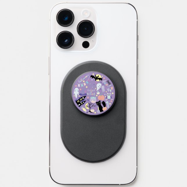 Purple  Halloween Decorative PopSocket (Front)