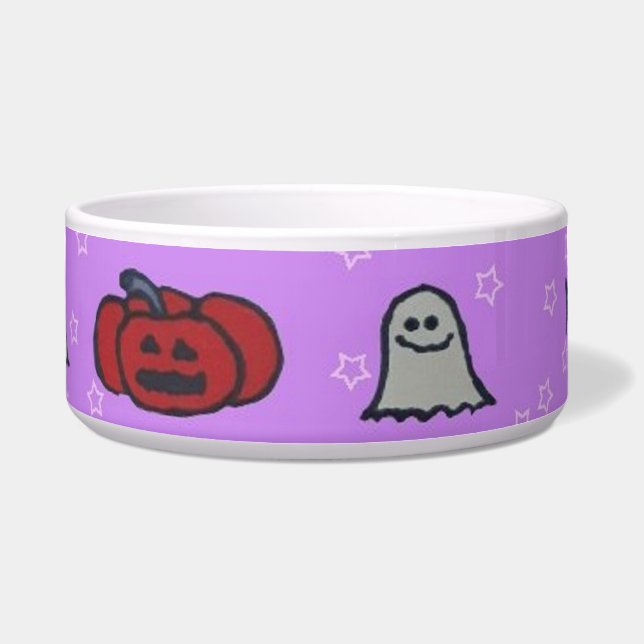 Purple Halloween Fun Print Bowl (Front)